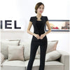 Summer Ladies Black Blazer Women Business Suits Formal Office Suits Work Wear Sets