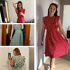 Summer Ladies Elegant Dot Print Chic Dress Women 2023 Casual Butterfly Sleeve Ruffles Medium Long Chiffon Dress