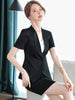 Summer Ladies Pink Blazer Women Bussiness Suits Skirt and Jacket Sets Short Sleeve Work Wear Office Uniform Styles