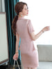 Summer Ladies Pink Blazer Women Bussiness Suits Skirt and Jacket Sets Short Sleeve Work Wear Office Uniform Styles