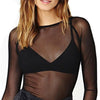 Summer Ladies Transparent Mesh T-shirt Tops Sexy Women See-Through Solid Color Tops 2022 Fashion Women Clothes