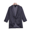 Summer Linen Blazer Jacket Women Candy Casual Blue Silk Bolero Women Kawaii Runway Designer Ladies Blazers Plus Size 60X008