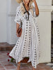 Summer Long Beach Sundress Women Boho Print Maxi Dress Short Sleeve V Neck Loose Dress Female High Waist Casual Dress