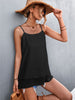 Summer Loose Camisoles Women Double Layer Sleeveless Strap Tops Female Sexy Backless Beach Camis Solid Off Shoulder Tops