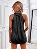Summer Loose Printed Tank Tops Women Sleeveless Jacquard Halter Shirts Casual Lace Up Tops Female Elegant Holiday Blouse