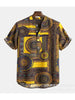 Summer Loose Shirt Men Color Ethnic Geometry Print Short Sleeve Pullover Casual Shirt Male Social Business Button Down Shirt Top