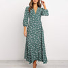 Summer Maxi Long Dress Women 2023 Floral Print Boho Chiffon Female Dresses Wrap Casual V-Neck Sexy Party Beach Longue Robe