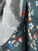 Summer Midi Dresses Women Long Print Floral Dress V Neck Split Tunic Dress Casual Short Sleeve Beach A-line Sundress