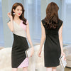 Summer New 2022 Dress Korean V Collar Sleeveless OL Dress Patchwork Temperament Competent