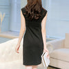 Summer New 2022 Dress Korean V Collar Sleeveless OL Dress Patchwork Temperament Competent