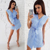 Summer New 2022 Women Striped Sashes Slim Sheath Dress Casual V-neck Sleeveless Mini A-Line Dresses Office Lady Female Vestidos