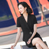 Summer Short Sleeve Designer Thin Blazer Jacket Women's Classic Slim Small Casual Office Lady Blazer Outer