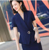 Summer Short Sleeve Designer Thin Blazer Jacket Women's Classic Slim Small Casual Office Lady Blazer Outer