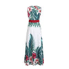 Summer  Lady Floral Boho Beach V Neck Print Dress Evening Party Sundress Long Dresses