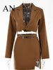 Summer Ol Suit Women's Sexy Small Suit Micro Split Bandage Skirt Formal Skirt Suits for Women  Office Clothes Women