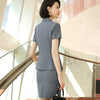 Summer Professional Suit Women Short Sleeve Interview Slim Blazer and Skirt Office Ladies Work Wear