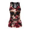 Summer New Skull Sexy Tank Top Digital Printing Hollow Tank Top Black Breathable Wild Loose Tops Casual fashion slim Women vest