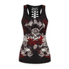 Summer New Skull Sexy Tank Top Digital Printing Hollow Tank Top Black Breathable Wild Loose Tops Casual fashion slim Women vest