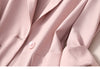 Summer Style Thin Women's Suit Skirt 2-piece Large Size M-5XL Elegant Pink Jacket  Printed Suspender Skirt