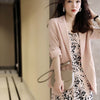 Summer Style Thin Women's Suit Skirt 2-piece Large Size M-5XL Elegant Pink Jacket  Printed Suspender Skirt