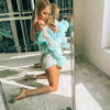 Summer Women Sexy Off Shoulder Ruffles Organza Blouses Long Puff Sleeve Mesh Sheer Crop Tops Shirt Short Blouse