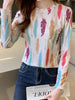 Summer Women's T-shirt Printing Female Clothes Cotton Casual Tees O-Neck Long Sleeve Top