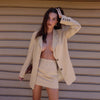 Summer Office Blazer Two Piece Set 2022 Women Solid Colors Casual Commute Blazer + High Waist Slip Dress Sweet Mini Skirt Suits
