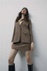 Summer Office Lady Houndstooth Blazer Suit Two Piece Set Skirts Women Single Breasted Plaid Blazer Chic High Waist Skirts Suits