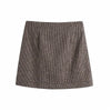 Summer Office Lady Houndstooth Blazer Suit Two Piece Set Skirts Women Single Breasted Plaid Blazer Chic High Waist Skirts Suits