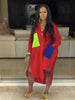 Summer Plus Size Stitching Pocket Shirt Dress Casual Lapel Long Sleeve Irregular Shirt Dress