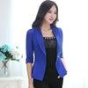 Summer Ruffles Women Blazers And Jackets 2022 New Fashion Chiffon Three Quarter Short Small Blaser Ladies Blazer Mujer