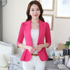 Summer Ruffles Women Blazers And Jackets 2022 New Fashion Chiffon Three Quarter Short Small Blaser Ladies Blazer Mujer