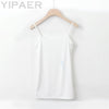 Summer Sexy Black Multi-Color Women Spaghetti Strap Top 2022 Korean Fashion Slim Milk Fiber Underwear Halter Tank Top Red Blue