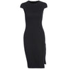 Summer Sexy  Women Bodycon Dress Solid Short Sleeve Side High Split Mini Dress Lady Female  Fancy Short Vestidos