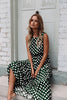 Summer Sexy O Neck Sleeveless Boho Polka Dot Print Maxi Dress 2023 Casual Empire A Line Robe Ladies Party Long Dresses Vestidos