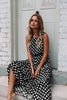 Summer Sexy O Neck Sleeveless Boho Polka Dot Print Maxi Dress 2023 Casual Empire A Line Robe Ladies Party Long Dresses Vestidos