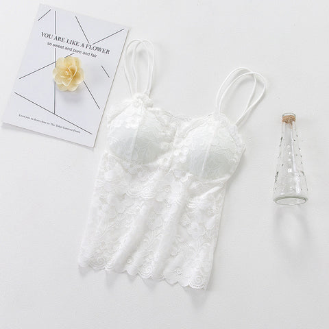 Summer Sexy Short Camis Lace Top Women Black White Hollow Tank Top Camisole Underwear Bralette Crop Top Blusas Women Tops C4114