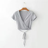 Summer Sexy V-neck knitted top tees Women black short sleeve bustier crop top Party white tops tank slim female camisole