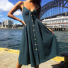 Summer Sexy Women Dress Beach Bow Sling 2022 Casual Ladies Dress Solid Boho V-neck Elegant A-line Mini Women Dresses DLD1028