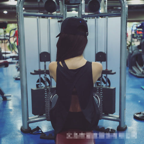 Summer Sexy Women Tank Tops Female Dry Quick Loose Fitness Vest Singlet for Exercise Women's Workout T-Shirts Back Knot 1060