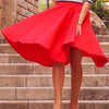 Summer Skirts Womens Solid Causal High Waist Pleated Skirt Midi Skirt A Line Skirts Faldas Mujer Moda 2022 Jupe Femme Clothing
