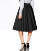 Summer Skirts Womens Solid Causal High Waist Pleated Skirt Midi Skirt A Line Skirts Faldas Mujer Moda 2022 Jupe Femme Clothing