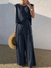 Summer Sleeveless Tracksuits Women Solid Sets Cotton Linen Loose Two Piece Sets Casual Tank Tops And Trousers Sets
