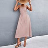 Summer Slip Long Dress Women Sexy Backless Spaghetti Strap Dress Sleeveless Solid Button Midi Dress Female Elegant Party Dress