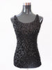 Summer Sparkle Women T-Shirt Blusa Shining Glam Embellished Sleeveless Round Neck Tank Top Sexy Vest Sequin Top With Paillettes