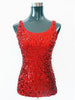 Summer Sparkle Women T-Shirt Blusa Shining Glam Embellished Sleeveless Round Neck Tank Top Sexy Vest Sequin Top With Paillettes