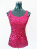 Summer Sparkle Women T-Shirt Blusa Shining Glam Embellished Sleeveless Round Neck Tank Top Sexy Vest Sequin Top With Paillettes