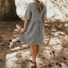 Summer Striped Dress Women Vintage Half Sleeve Pockets Dresses 2022 Plus Size Casual Baggy Sundress Female Vestido Robe