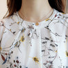 Summer Style 2023 Floral Shirt For Womens Elegant Open Shoulder Blouses Chiffon Print Blusas Women Ete Plus Size Female Tops
