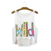 Summer Style HAKUNA MATATA Print Tank Top Women Fashion Loose White T shirts Harajuku Novelty Casual Workout Crop Tops F1037